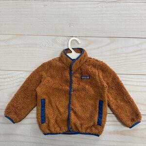 Patagonia Toddler Size 2T Snap Up Cozy Soft Fleece Jacket Brown